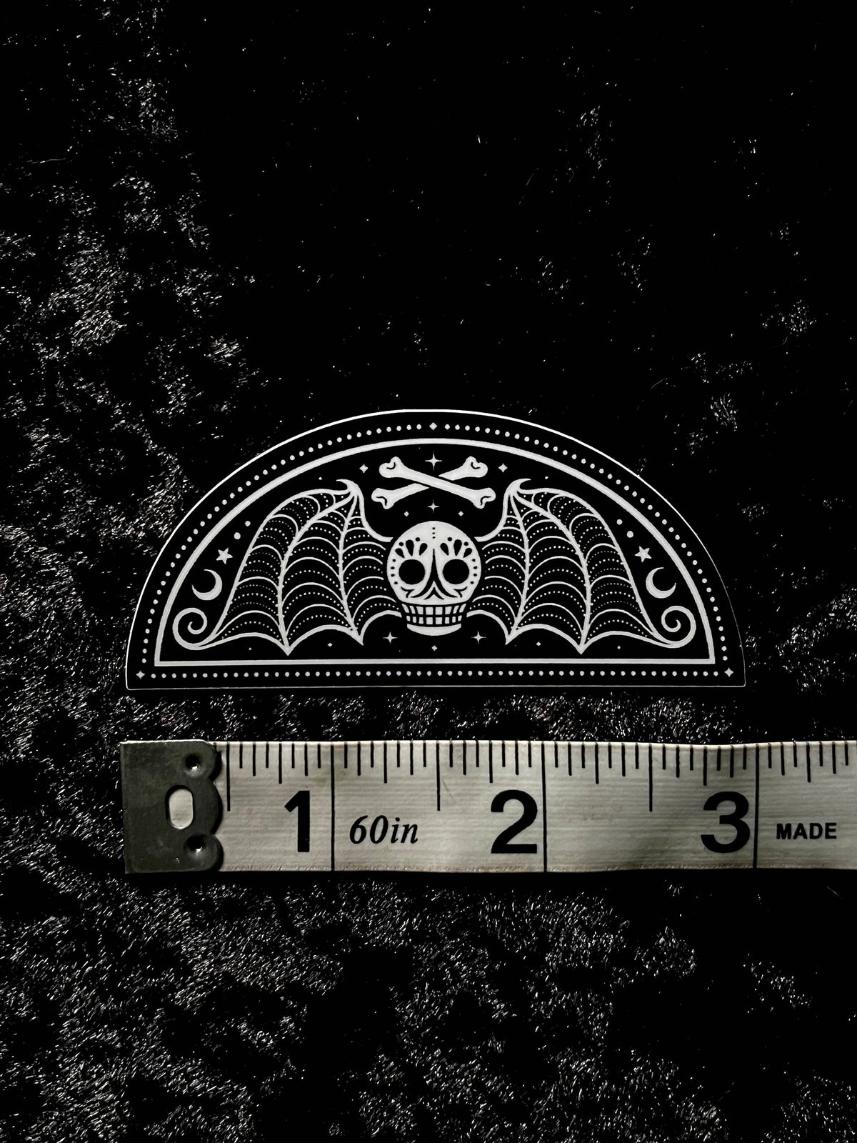 Death's Head Sticker: Waterproof, Spooky Whimsical Gothic