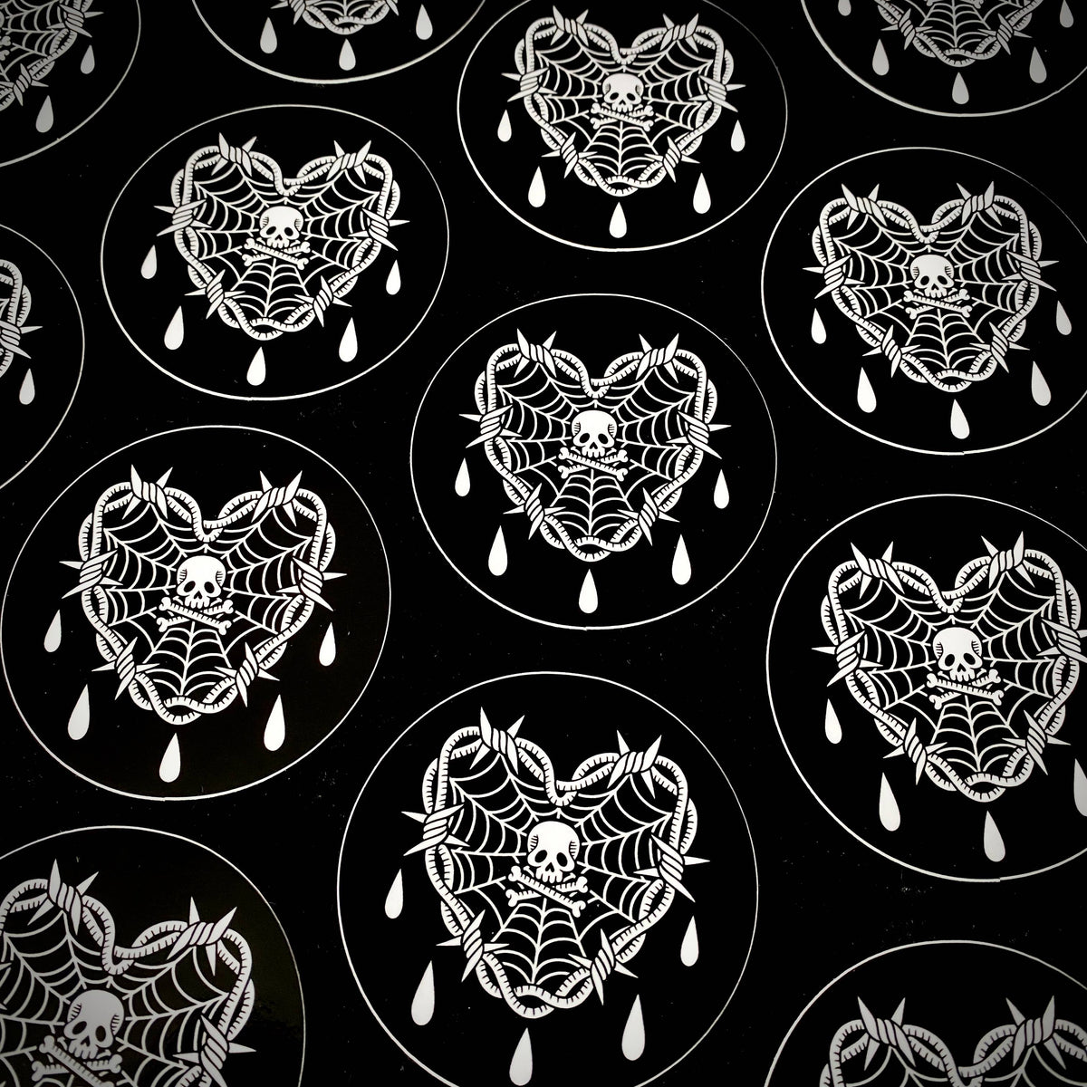 Bleeding Heart Sticker: Waterproof, Spooky Crying Goth Art