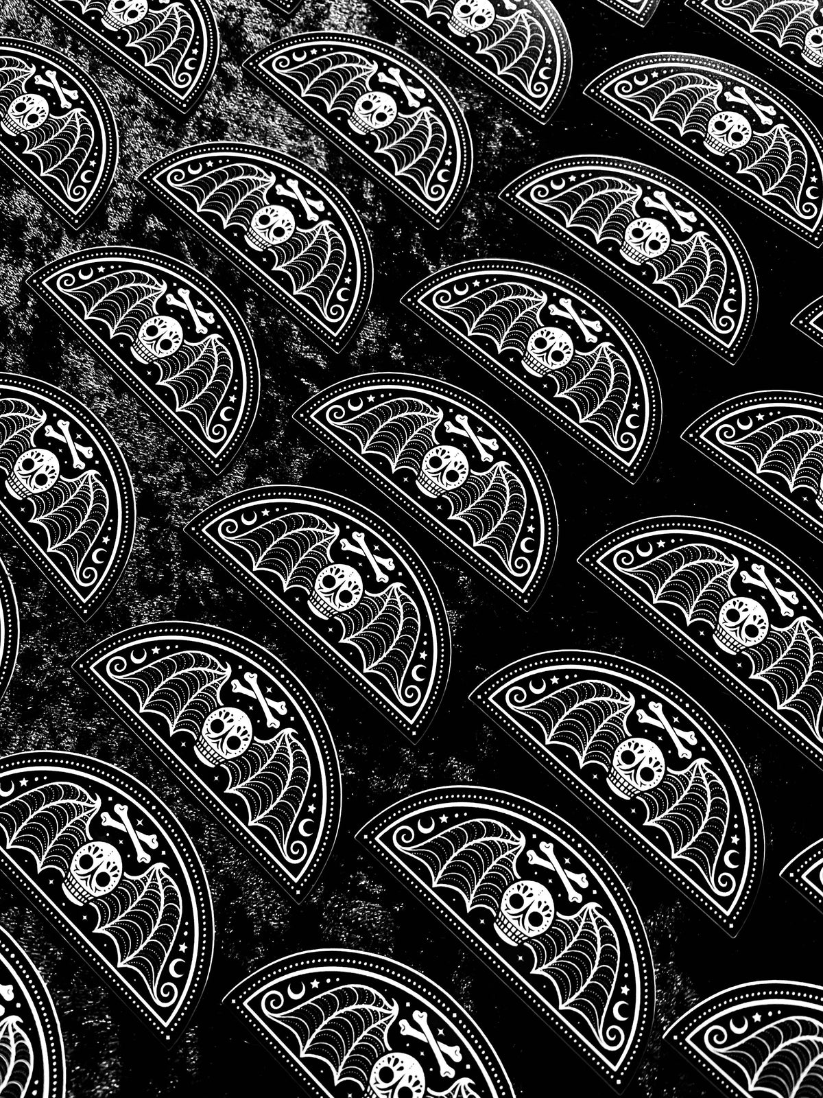 Death's Head Sticker: Waterproof, Spooky Whimsical Gothic