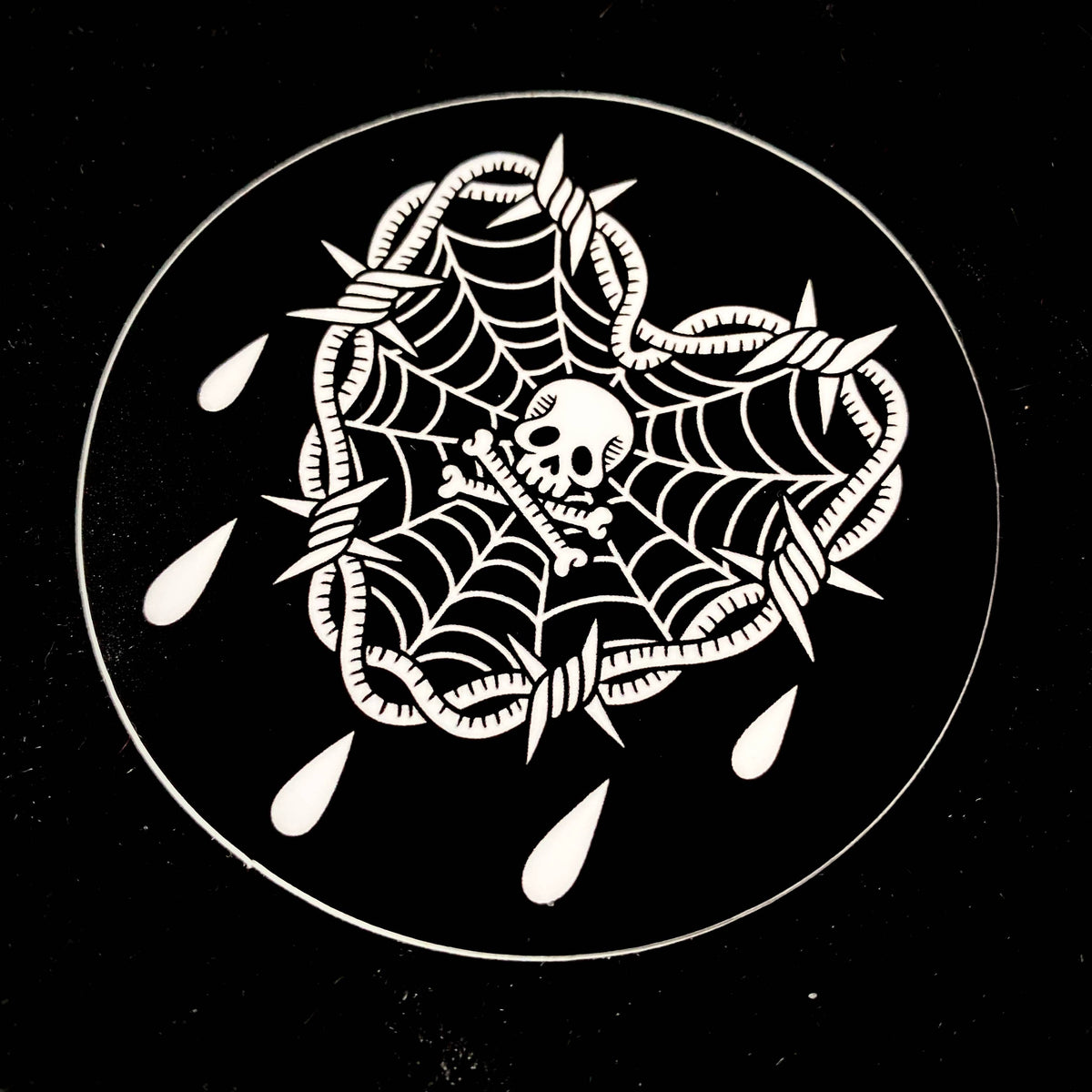 Bleeding Heart Sticker: Waterproof, Spooky Crying Goth Art